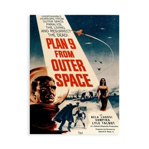 Stampa su Tela su Carta Poster o Quadro Anonymous Plan 9 From Outer Space - Picture 1 of 2