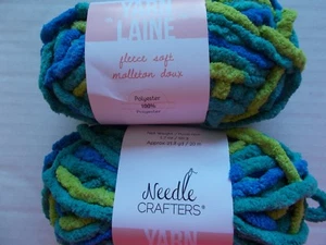 Needle Crafters Fleece Soft bulky yarn, Meadow, lot of 2 (22 yds ea) - Picture 1 of 2