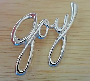 Colgante Dije Plata Esterlina 28x35mm Says Joy Holiday Navidad Deslizador - Imagen 1 de 4