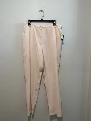 Calça feminina Coldwater Creek 8 rosa elástica cônica 18 - Imagem 1 de 4