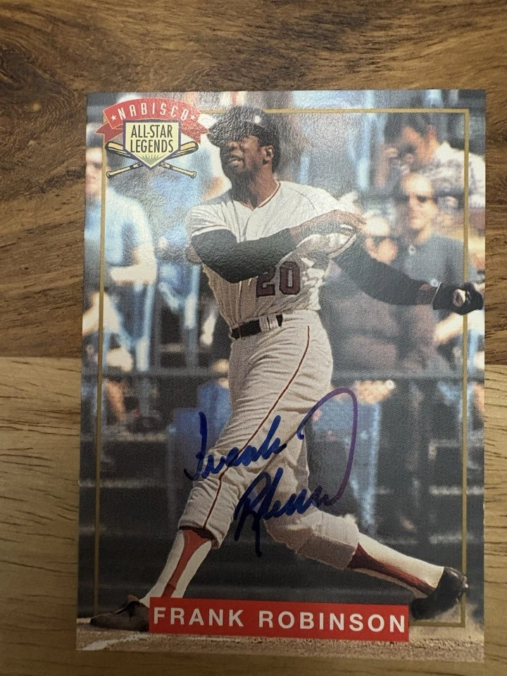 1994 Nabisco All Star Legends FRANK ROBINSON ON CARD Auto w/ COA Orioles - Image 1 of 4