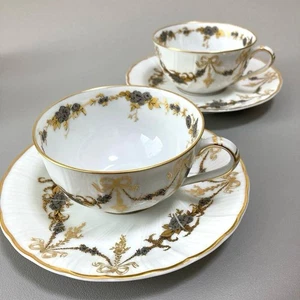 Juego de pares de platillos taza L. BERNARDAUD Limoges Marie Therese - Imagen 1 de 6