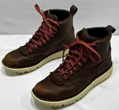 Botas de cuero para mujer Danner Logger 917 GTX 6" marrón talla 7 M 34653 suela Vibram - Imagen 1 de 4