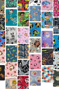 Handmade Single Layer 58"x 72" Fleece Throw Blanket Assorted Character 5 Bundle - Picture 1 of 2