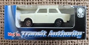 NIB! Vintage Maisto Trabant White Coupe 1:64 Diecast Made in China - Picture 1 of 4