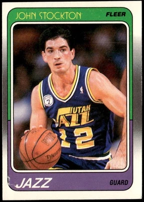 Fleer #115 1988-89 John Stockton novato E1 Foto 1 de 2