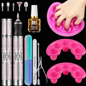 Elektrische Nagelfeile Nagelset - Nagelbohrer Acryl Nagelentferner - 2 Stück Nail Soak - Bild 1 von 7