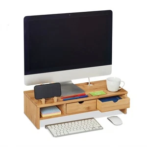 Monitorstandaard Monitorverhoger Beeldschermstandaard Bureau organizer 2 lades - Photo 1/11