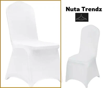Fundas para sillas de fiesta de 50 piezas, elásticas universales, fundas para sillas de spandex de poliéster Foto 1 de 4