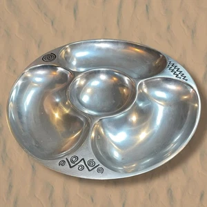 Wilton Armetale Zinn Reggae Chip & Dip Servierer 820094 Südwest Dekor USA 14" - Bild 1 von 10