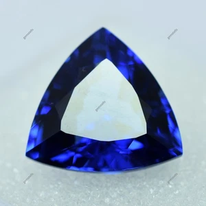 9 Ct Natural Flawless Ceylon Blue Loose Sapphire Trillion Cut Certified Gemstone - Picture 1 of 7