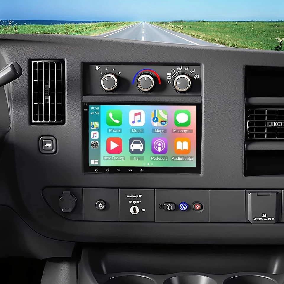 Carplay Car Stereo Radio GPS Navi FM 8" For GMC Savana 2008 2009-2024 Android 15 - Image 1 of 4