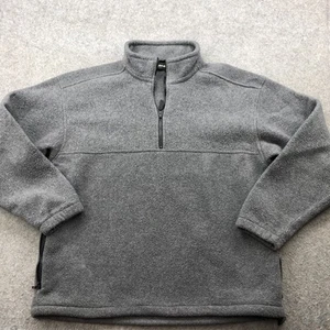 Vintage Eddie Bauer Pullover Mens Medium Gray Fleece Half Zip USA Outdoors - Picture 1 of 9