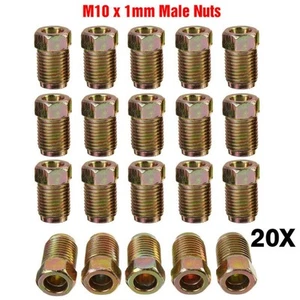 Bremsleitungsanschlüsse Muttern Männlich 10mm*1mm Umgekehrte Fackeln Metrisch - Picture 1 of 12