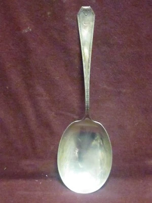 Sterling Whiting MADAME MORRIS SMALL BERRY CASSEROLE SPOON 7 5/8" 49g  mono  E - Image 1 of 4