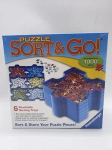 Ravensburger Puzzle Sort and Go 6 Stackable Sorting Trays Up To 1000 Pieces - Picture 1 of 2