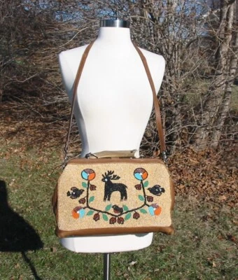 Rare Double D Ranch Fully Beaded Western Purse Satchel EUC - Image 1 of 4