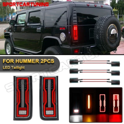 For 03-09 Hummer H2 SUV 4in1 LED Tail Lights Rear Brake Turn Signal Reverse Lamp - Image 1 of 4