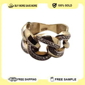 10K Yellow Gold Fashion Ring Size 7.5 - Picture 1 of 4