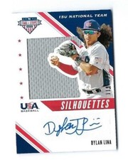 Dylan Lina 2020 USA Baseball Stars & Stripes Silhouettes Signatures #d 119/199