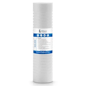 iFilters Sediment Grooved Water Filter Cartridge - 2.5" x 10" - 5 Micron - - Picture 1 of 1
