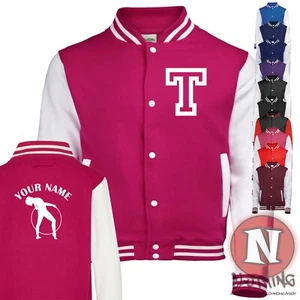 Custom Artistic Gymnastics Varsity Jacket personalised kids initial/name - Picture 1 of 30