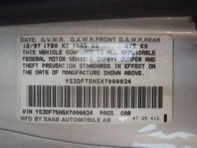 99 00 01 02 03 SAAB 9-3 LIMPIAPARABRISAS DELANTERO MOTOR CONV 578963 Foto 1 de 4