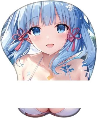Anime Mouse Pad Genshin Impact Kamisato Ayaka 3D Mouse Pad Anime with Wrist Supp - Image 1 of 4