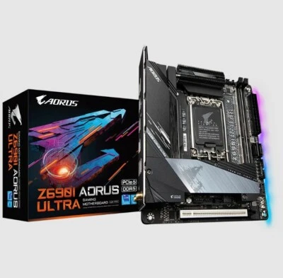 Gigabyte Z690I AORUS ULTRA Motherboard CPU SOCKET LGA1700 Intel DDR5 WIFI 6 - Image 1 of 4