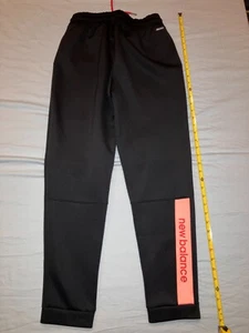 New Balance Womens Running Athletic Pants Small Black/Peach Pockets Drawstring - Picture 1 of 8
