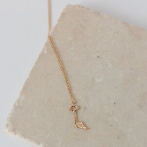 Sofia Zakia 14K Gold Angel Key Pendant Necklace 16” 
