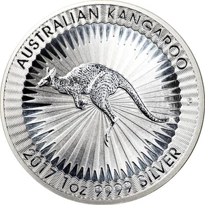 2017 Perth Mint $1 Australian Kangaroo 1oz 9999 Silver Brilliant Uncirculated - Picture 1 of 2