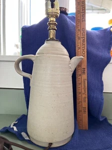 MCM midcentury studio pottery lamp Ludwig Hagen Wurtsboro NY Revere teapot - Picture 1 of 4