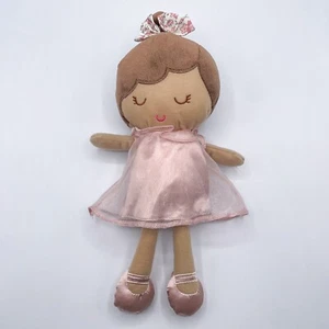 Baby Starters Princess Doll Plush Pink Ruffle Ballerina Brown Bun Latino 12in - Picture 1 of 7