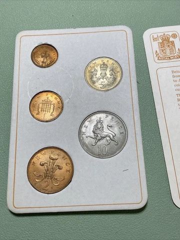1971 -1/2, 1 , 2 & First Decimal 5 & 10 New PENCE 1968 Great Britain Coins Lot 5 Cover