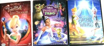 Tinkerbell Lost Treasure / Princess Frog / Secret of the Wings (DVDs)  +Bonus+ - Image 1 of 4