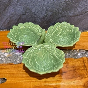 John Derian x Target Artichoke 3-Section Stoneware Serving Bowl Thanksgiving New - Picture 1 of 6
