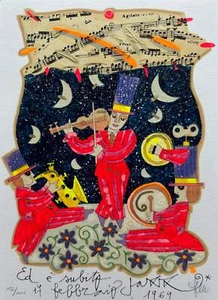 Ed è subito jazz Francesco Musante Opera SERIGRAFIA Firmata Numerata Pop Art - Imagen 1 de 1