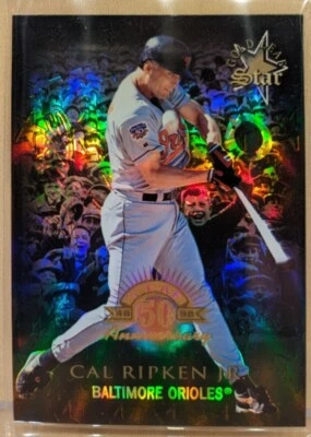 1998 Donruss Collections PRIZED LEAF Cal Ripken Jr #376 Refractor RARE PARALLEL - Image 1 of 2