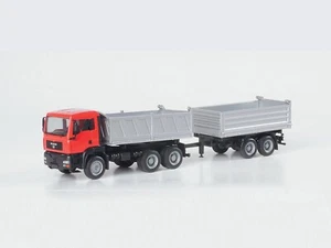 Tren H0 1:87 Herpa 150125 MAN TGA M Camión Volquete Remolque Nuevo OVP - Imagen 1 de 2