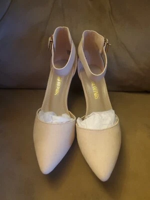 Dream Pairs Womens Ankle Strap Low Stilettos Heel Pointed Toe Dress Pump 6.5 - Image 1 of 4