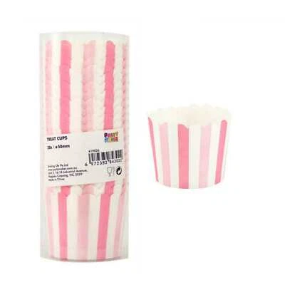 Light Pink and White Striped Stripes 20 Baking Cups Cupcake Cases Liner - image 1 of 3