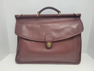 Vtg Coach Beekman Leather Briefcase Messenger Bag Brown Mahogany 5266 *No Strap* - Image 1 of 4