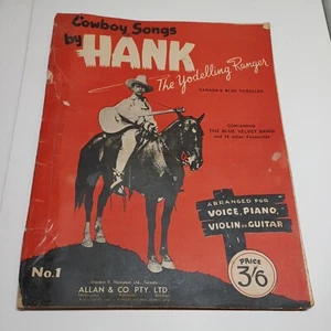 HANK SNOW The YODELLING RANGER Cowboy Songs No.1 SHEET MUSIC ALBUM - Picture 1 of 20