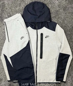 Nike Tech Fleece Tracksuit Woven Men's Nike Hoodie Tracksuit 2 Piece Set RARE - Picture 1 of 7