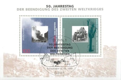 2. Germany 1995 The 50th Anniversary of the End of World War II Bonn cancel - Image 1 of 2