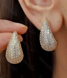 ORECCHINI IN CRISTALLO STRASS ARGENTO STRASS ORO ALLA TENDENZA BORCHIE - Foto 1 di 9