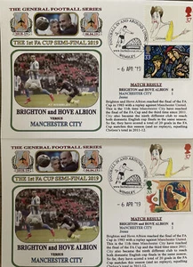 Brighton & Hove Albion v Manchester City 2019 2er Set Dawn First Day Covers - Bild 1 von 1