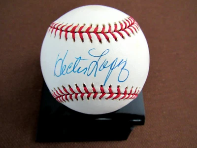 HECTOR LOPEZ 1961 WSC NEW YORK YANKEES SIGNED AUTO VINTAGE OAL BASEBALL JSA - Image 1 of 3