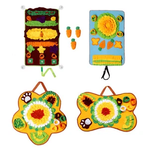 Dog Pet Toy Interactive Sniffing Pad Stress Release Snuffle Sniff Mat Felt Gift - Picture 1 of 24